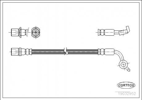 Тормозной шланг CORTECO 19032952 (фото 1)