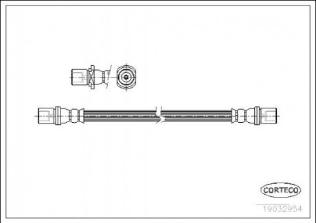 Тормозной шланг CORTECO 19032954 (фото 1)