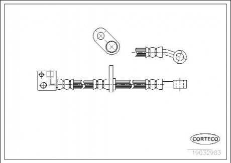 Тормозной шланг CORTECO 19032983 (фото 1)