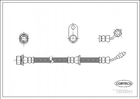 Тормозной шланг CORTECO 19033055 (фото 1)