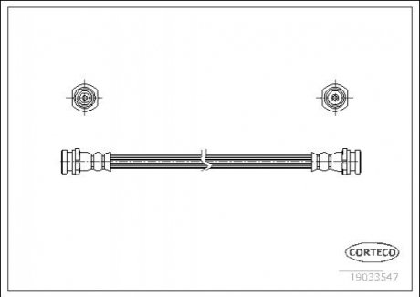 Тормозной шланг CORTECO 19033547 (фото 1)