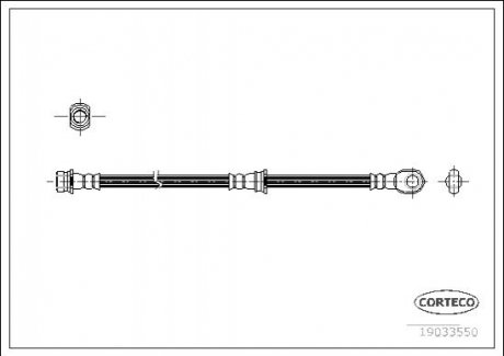 Тормозной шланг CORTECO 19033550