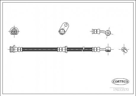 Тормозной шланг CORTECO 19033572 (фото 1)