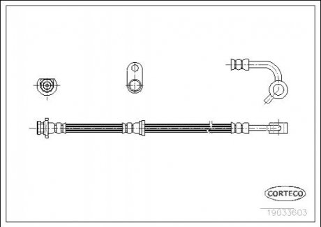 Тормозной шланг CORTECO 19033603 (фото 1)