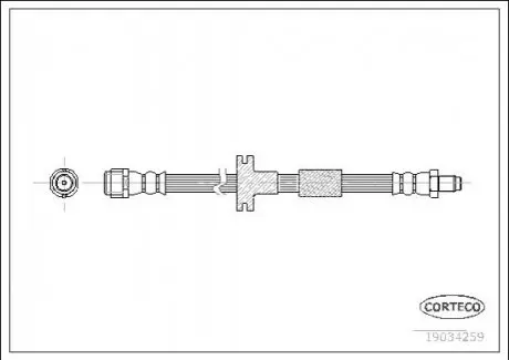 Шланг гальмівний (передній) MB C-class (W202)/S (W140/C140) 91-00 CORTECO 19034259