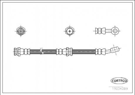 Тормозной шланг CORTECO 19034289 (фото 1)