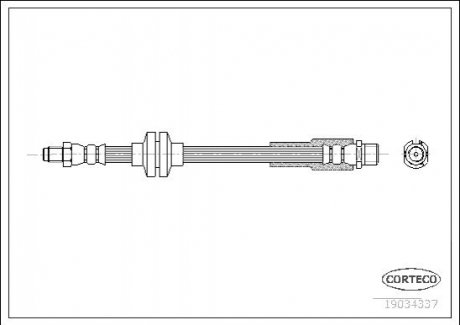 Тормозной шланг CORTECO 19034337 (фото 1)