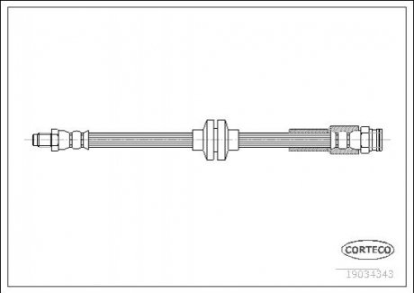 Тормозной шланг CORTECO 19034343 (фото 1)