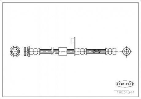 Тормозной шланг CORTECO 19034344 (фото 1)