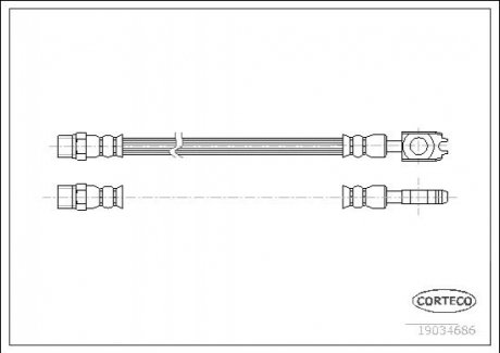 Тормозной шланг CORTECO 19034686 (фото 1)