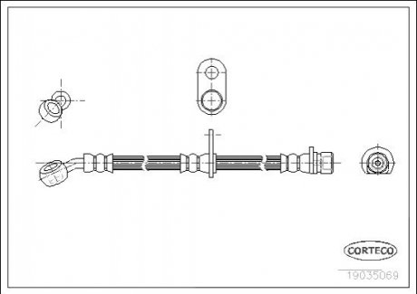 Тормозной шланг CORTECO 19035069 (фото 1)