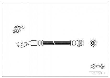 Тормозной шланг CORTECO 19035071 (фото 1)
