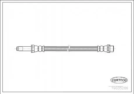 Шланг гальмівний (передній) MB Sprinter 00-06 (493mm) CORTECO 19035286