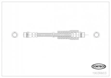 Тормозной шланг GIĘTKI CITROEN Тормозной шланг CORTECO 19036603