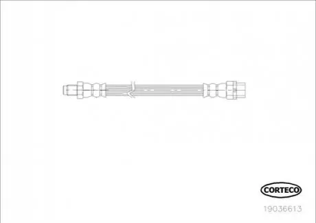 Шланг тормозной GITKI BMW 3 E90 05-11 TY Тормозной шланг CORTECO 19036613