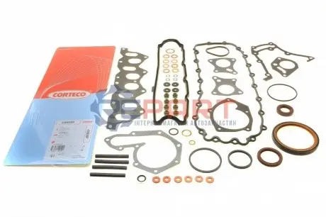 Комплект прокладок (повний) Renault Kangoo 1.9 dCi 97- (без прокладки ГБЦ) CORTECO 430659P Купити в Україні