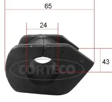 Втулка стабілізатора (переднього) Toyota Yaris 05 CORTECO 49371779