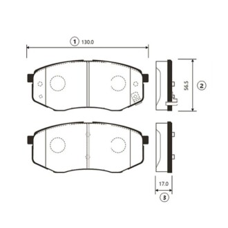 Колодки тормозов Hyundai Tucson IX20, IX35 FWD 10 – передн. OLD CKKH-41 (выр-во) CTR GK0495 (фото 1)