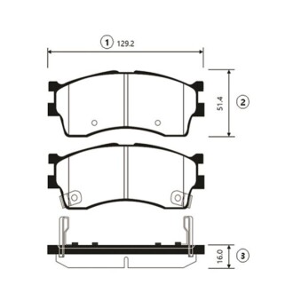 Колодки тормозов KIA Carens, Clarus, Rio SF R 14" передн. OLD CKKK-9 (выр-во) CTR GK0515