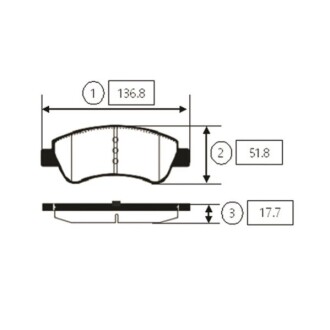 Колодки тормозов CITROEN C3, C4, DS3 Peugeot 206, 207 передн. OLD CKPU-6 (выр-во) CTR GK0863