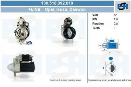 Стартер CV PSH 130518092010