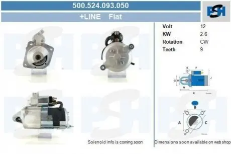 Стартер CV PSH 500524093050
