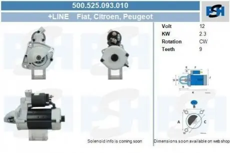 Стартер CV PSH 500525093010