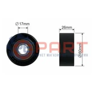 CITROEN Ролик натяжителя ремня(17x60x26)(пл) Berlingo 1.9D 98 CX CX0399 Купити в Україні