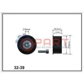 OPEL натяжний ролик Astra F/G 1.4-1.8 -05, Corsa B 1.4-1.6 -00 CX CX3239 Купити в Україні