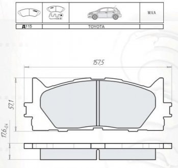 Колодка тормозов. TOYOTA Camry (_V30) передняя. - (04465YZZR7, 0446533471, 0446507010) DAFMI / INTELLI D115E