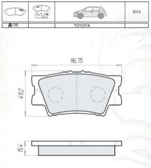 Дисковые тормозные колодки, комплект DAFMI / INTELLI D136E