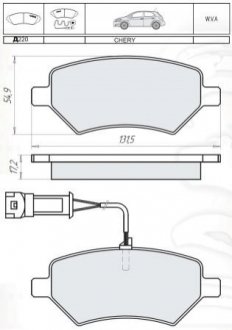 Тормозные колодки дисковые DAFMI / INTELLI D220E