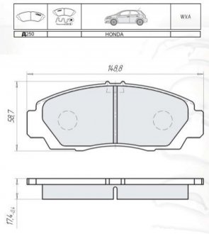 Тормозные колодки дисковые DAFMI / INTELLI D250E