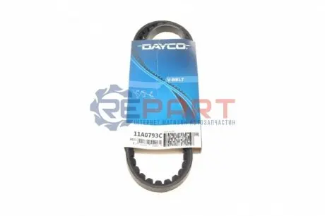 Фото 1 — Ремінь генератора VW Caddy II/Golf III/IV/Passat/Sharan -04 (11.5x790) DAYCO (11A0793C) Фото Ремінь генератора VW Caddy II/Golf III/IV/Passat/Sharan -04 (11.5x790) DAYCO (11A0793C) зображення 1