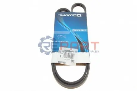 Поліклиновий ремінь  RENAULT CLIO II, KANGOO, KANGOO EXPRESS 1.4/1.5D/1.6 08.97 DAYCO 3PK1040 Купити в Україні