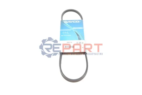 Поліклиновий ремінь DACIA SOLENZA HONDA CRX I RENAULT 19 I, 19 II, 19 II CHAMADE, CLIO I, MEGANE I, MEGANE I CLASSIC, MEGANE I COACH, MEGANE SCÉNIC, RAPID 1.2/1.4/1.6 03.86-10.05 DAYCO 3PK715 Купити в Україні