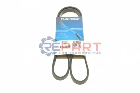 Ремінь генератора Audi A4/A6 2.5TDI 00-05/ Peugeot J5 1.9-2.5 TD 90-94 DAYCO 4PK1215 Купити в Україні