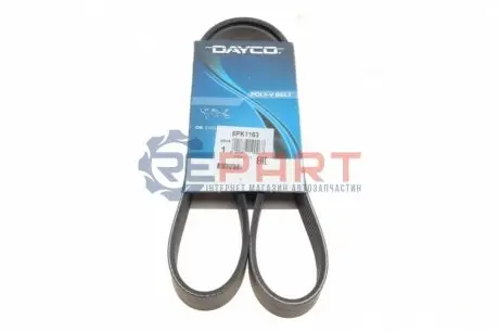 Ремінь генератора Citroen Jumper/Peugeot Boxer 3.0HDI 03- DAYCO 6PK1163 Купити в Україні