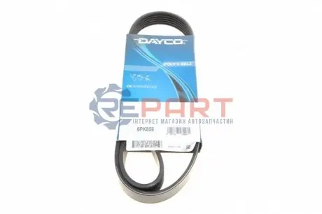 Фото Ремень генератора поликлиновый DAYCO (6PK858) изображение 1