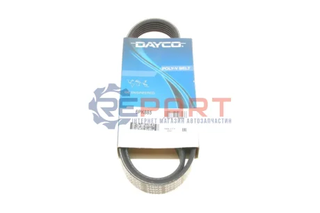 Поліклиновий ремінь CHEVROLET AVEO / KALOS CHRYSLER PT CRUISER DAEWOO KALOS LADA KALINA NISSAN MICRA II 1.0-1.6 08.92 DAYCO 6PK885 Купити в Україні