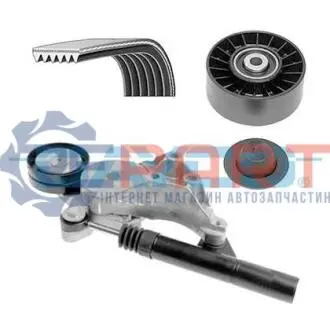 Комплект поліклинового ременя (із натягувачем) AUDI A3 SEAT LEON, TOLEDO II SKODA OCTAVIA I VW BORA, BORA I, GOLF IV, NEW BEETLE, POLO, POLO III CLASSIC 1.9D 09.96-03.10 DAYCO KPV251