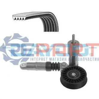Комплект поліклинового ременя (із натягувачем) AUDI A4 B5, A4 B6, A6 C5 SKODA SUPERB I VW GOLF IV, PASSAT B5, PASSAT B5.5 1.9D/2.0D 08.98-03.08 DAYCO KPV254