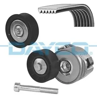 Комплект поликлинових ременів (з роликами) OPEL ASTRA H, ASTRA H GTC, SIGNUM, VECTRA C, VECTRA C GTS, ZAFIRA B 1.9D 04.04-04.15 DAYCO KPV380 Купити в Україні