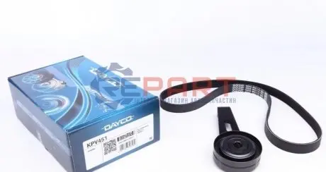 Фото 1 — Комплект ременя генератора Citroen ZX/Peugeot 306 1.9D 92-01 (6PK1173) (+AC) DAYCO (KPV451) Фото Комплект ременя генератора Citroen ZX/Peugeot 306 1.9D 92-01 (6PK1173) (+AC) DAYCO (KPV451) зображення 1