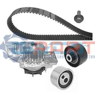 Комплект ГРМ (ремінь + ролик + водяний насос) CITROEN BERLINGO, C15, JUMPY I, XSARA FIAT SCUDO PEUGEOT 206, EXPERT, PARTNER, PARTNER ORIGIN TOYOTA COROLLA 1.9D 06.96-12.15 DAYCO KTBWP1960