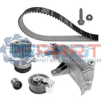 Комплект ГРМ (ремінь + ролик + водяний насос) AUDI A3, A4 B5, A4 B6, A6 C5 FORD GALAXY I SEAT ALHAMBRA, LEON, TOLEDO II SKODA OCTAVIA I, SUPERB I VW BORA, BORA I, GOLF IV 1.2D/1.9D 03.95-10.10 DAYCO KTBWP4153 Купити в Україні