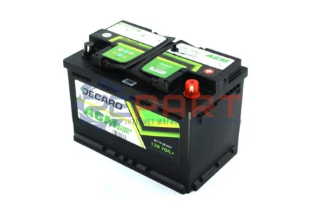 Акумулятор 70Ah-12v AGM Start-Stop (278х175х190), R, EN760 DECARO 6СТ-70 (0) AGM Купити в Україні