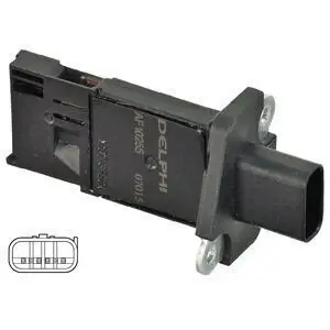 Витратомір повітря Citroen Jumper/Ford Transit 2.2HDI/2.4TDCI Delphi AF1025512B1 Купити в Україні