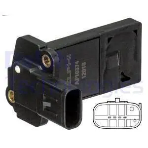 Витратомір повітря Ford Transit Connect 1.6 TDCi 13- Delphi AF10374-12B1 Купити в Україні