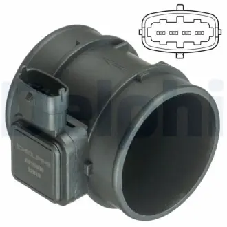 Витратомір повітря (4 pin, модуль) ALFA ROMEO 159 FIAT CROMA OPEL ASTRA H, ASTRA H GTC, SIGNUM, VECTRA C, VECTRA C GTS, ZAFIRA B 1.8/1.8LPG 06.05-04.15 Delphi AF1040412B1 Купити в Україні
